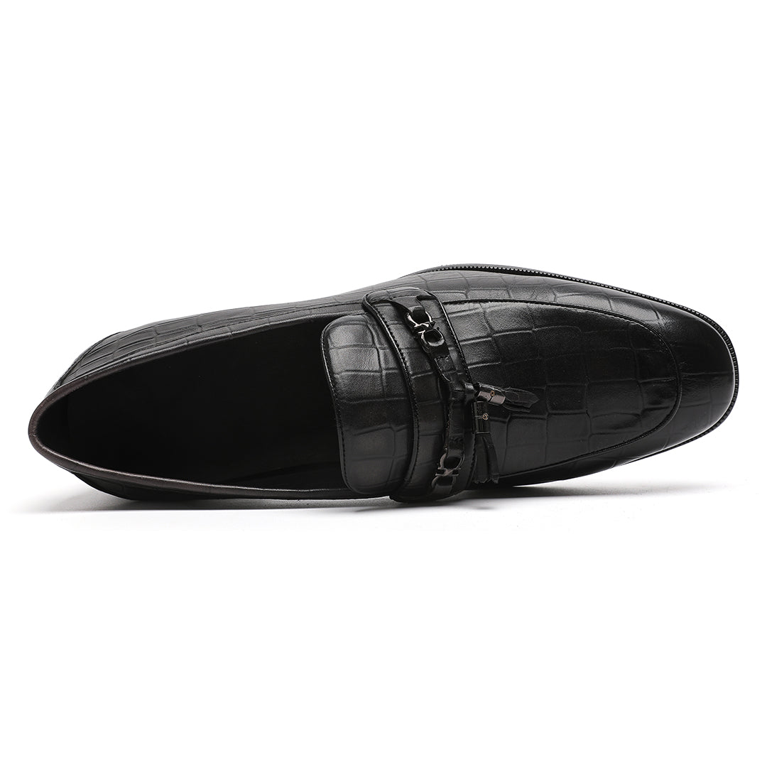 Men's Black Calfskin Classic Tassel Penny Loafer