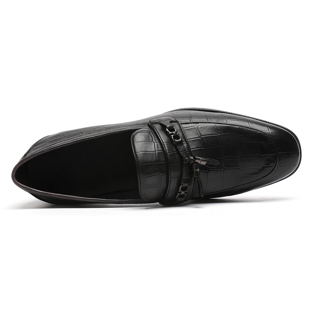 Men's Black Calfskin Classic Tassel Penny Loafer
