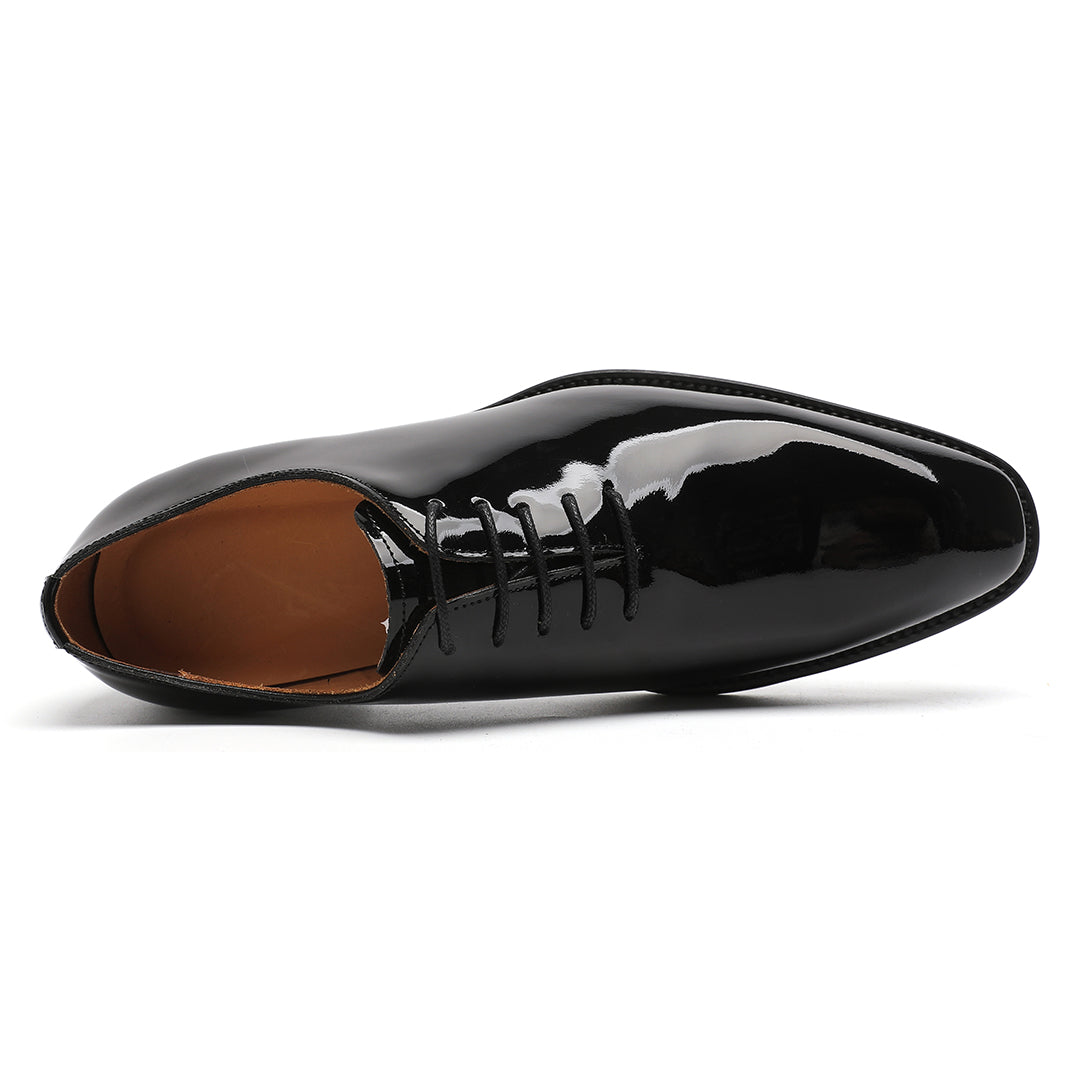 Black Men's Clinton Tux Cap-Toe Oxford Leather Dress Shoes