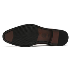 Brown Men's Clinton Tux Cap-Toe Oxford Leather Dress Shoes
