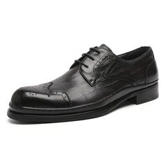 Black Cowhide Shoes For Mens