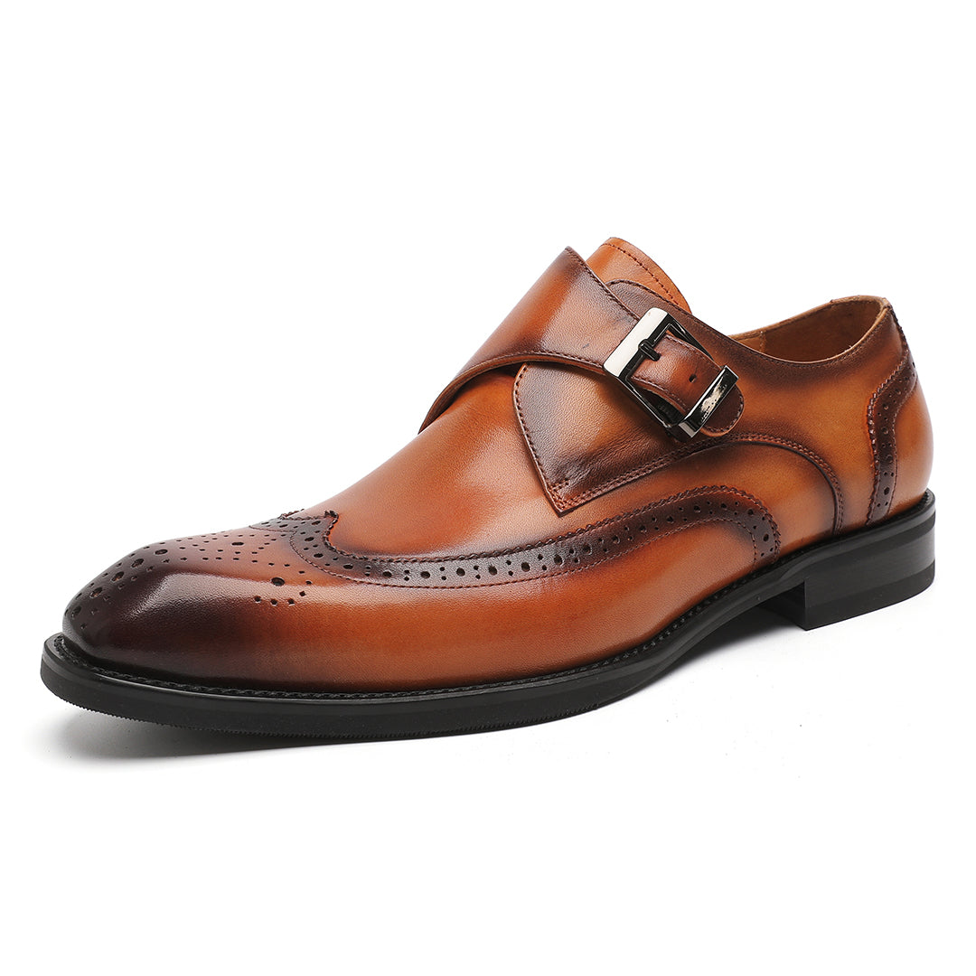 Antique Rosewood Calf Wingtip Mens Shoe