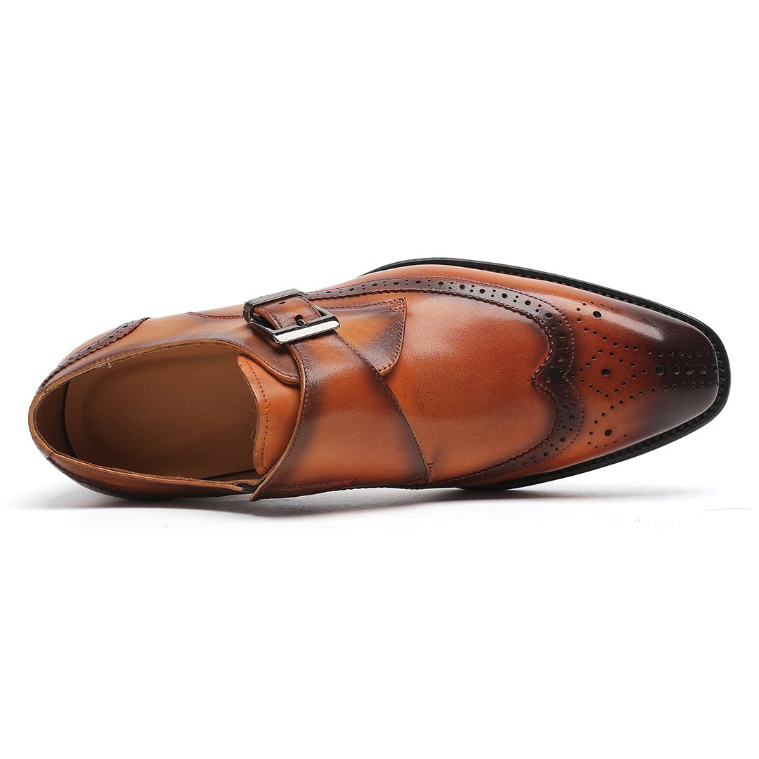Antique Rosewood Calf Wingtip Mens Shoe
