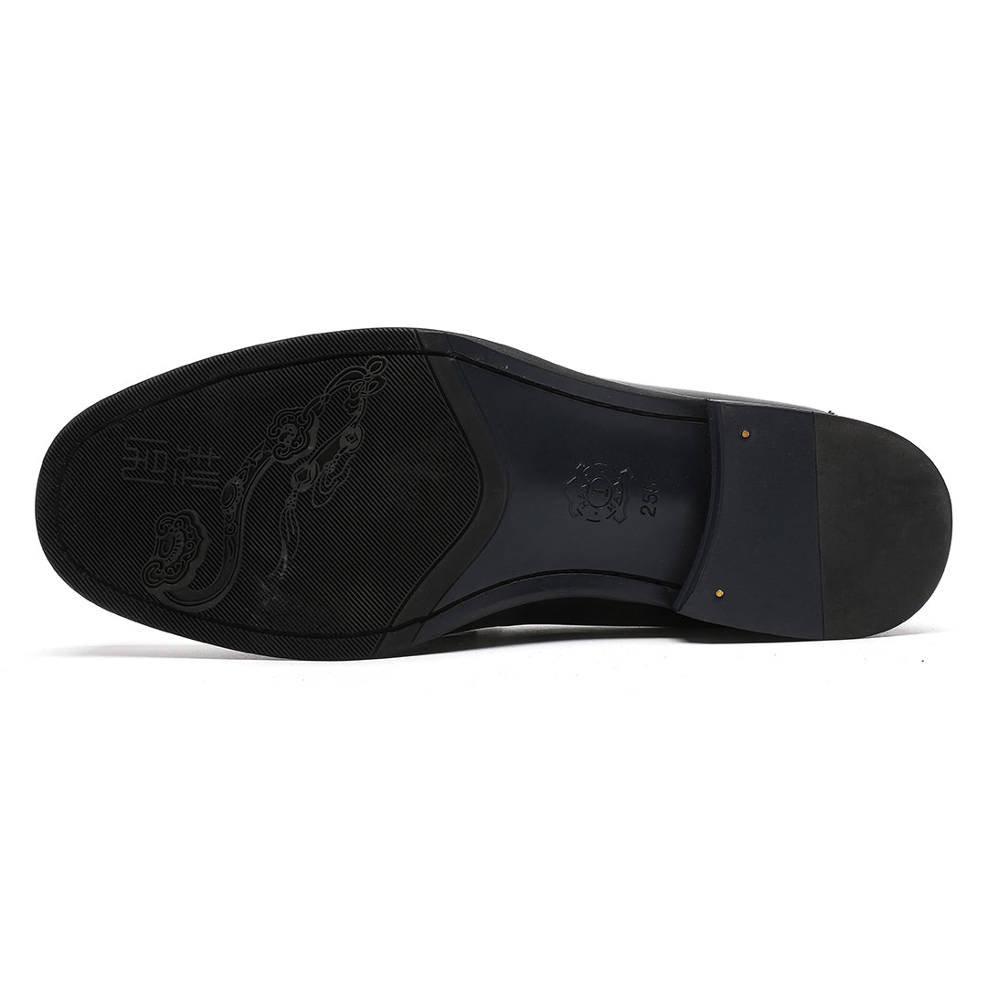 Men's Black Calfskin Moc Toe Classic Bit Loafer