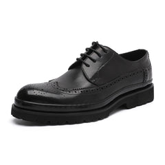 Black Cowhide Shoes For Mens