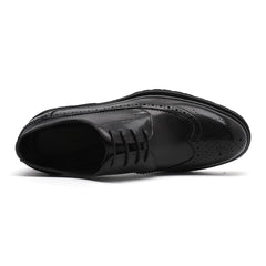 Black Cowhide Shoes For Mens
