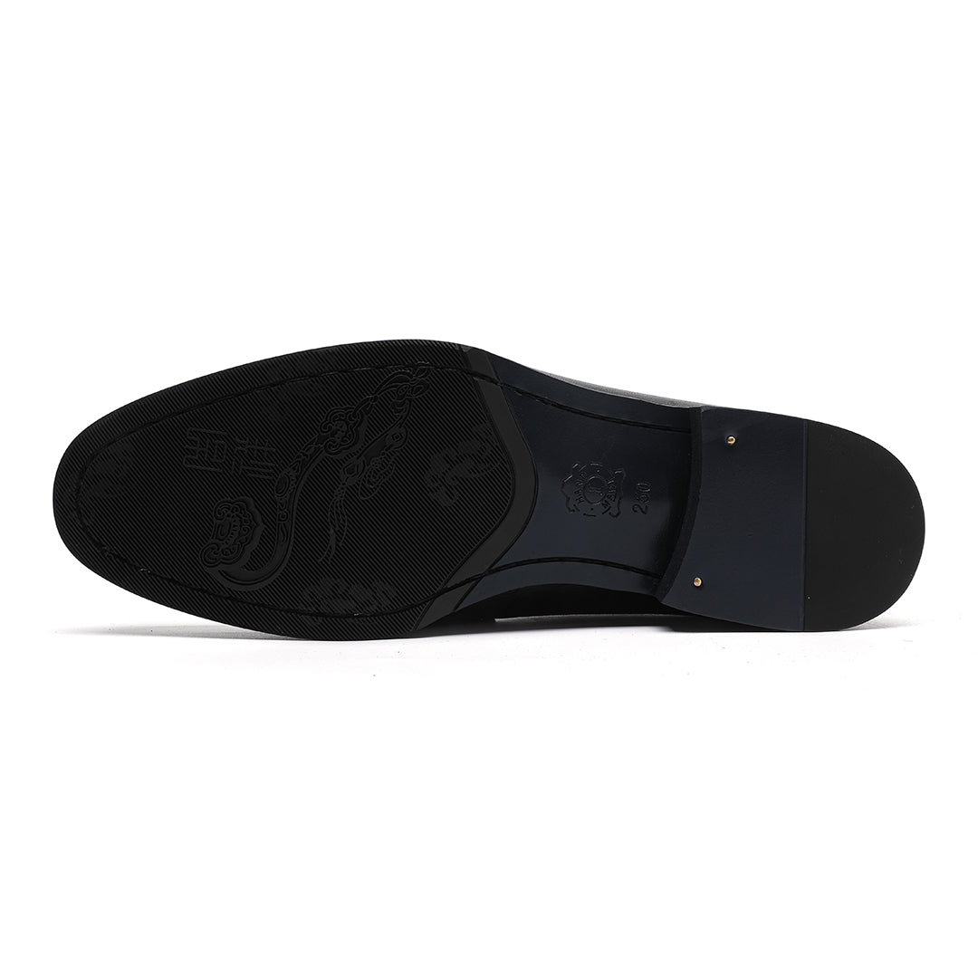 Men's Black Cowhide Leather Classic Bit Loafer