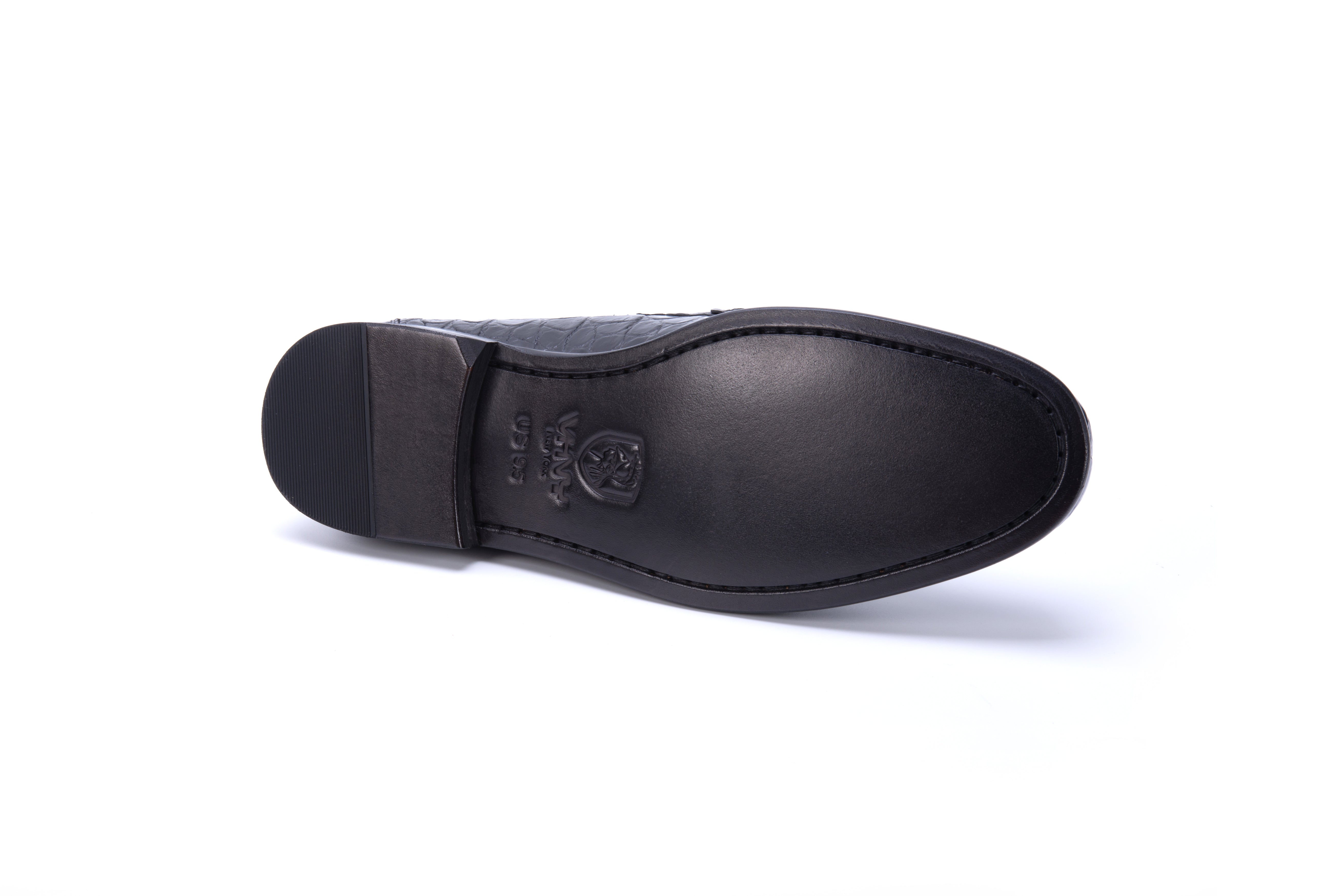 Black Chain Alligator Loafer