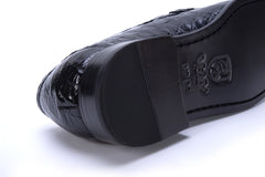 Black Chain Alligator Loafer