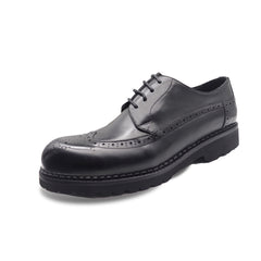 Men's high-end business classic black calfskin leather shoes