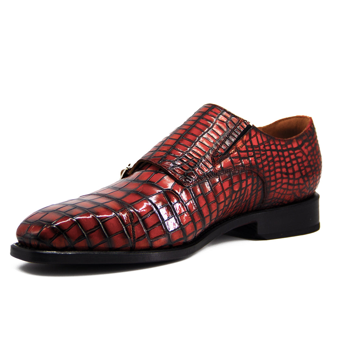 Mens Multi monk alligator leather Dress shoes |  Exotic Mens Shoes