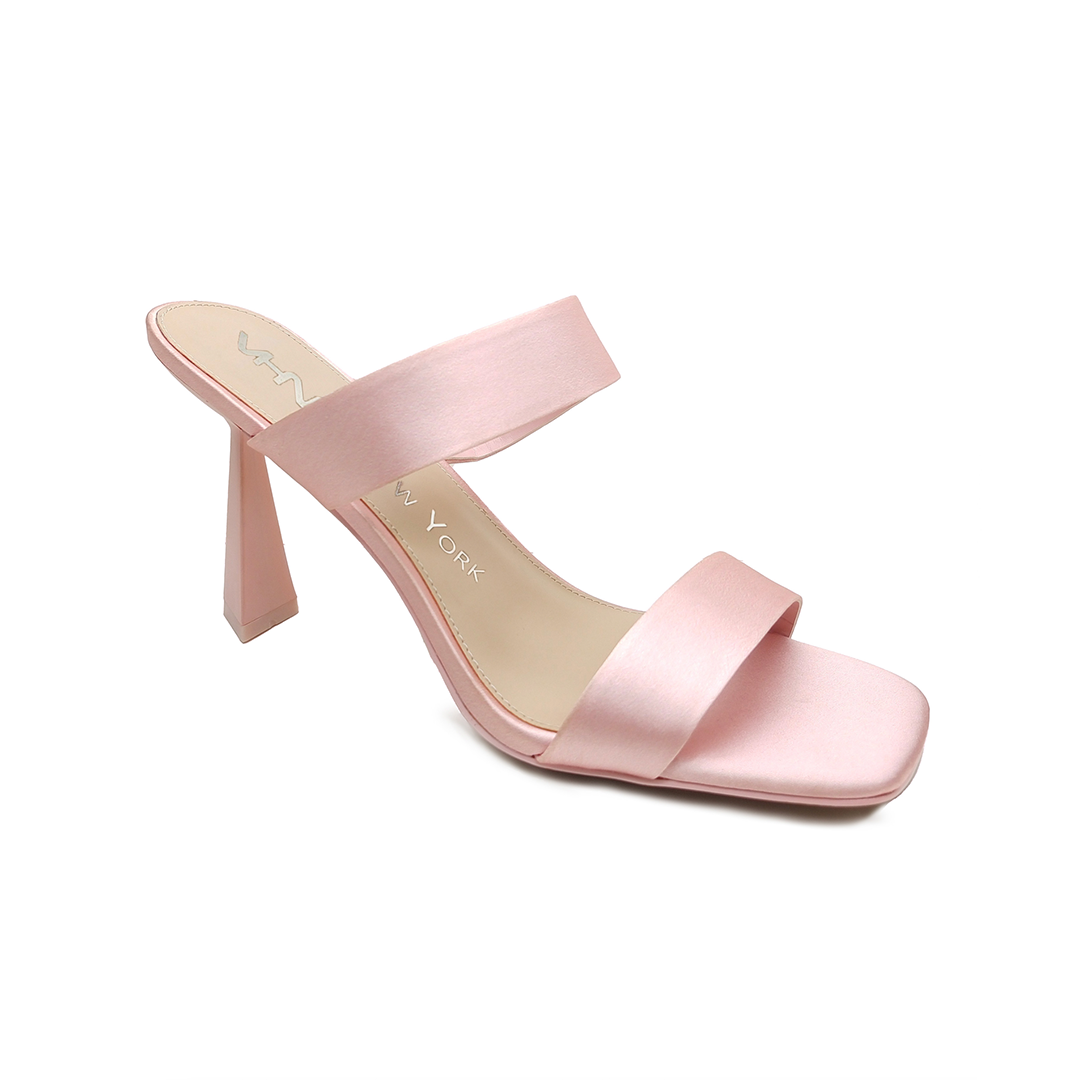 EUNICE Pink Satin Heels