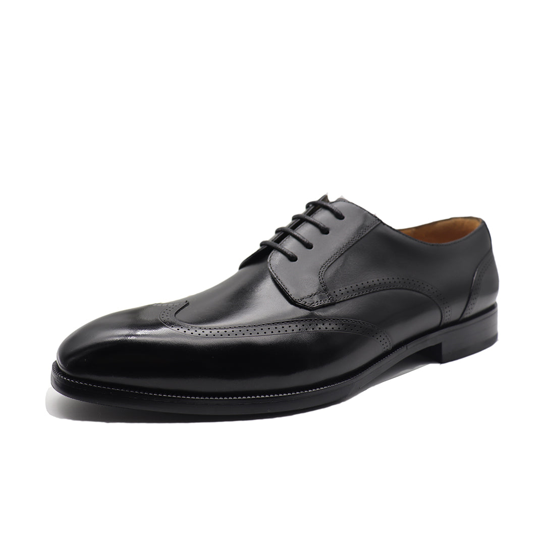 Men's business black calfskin shoes