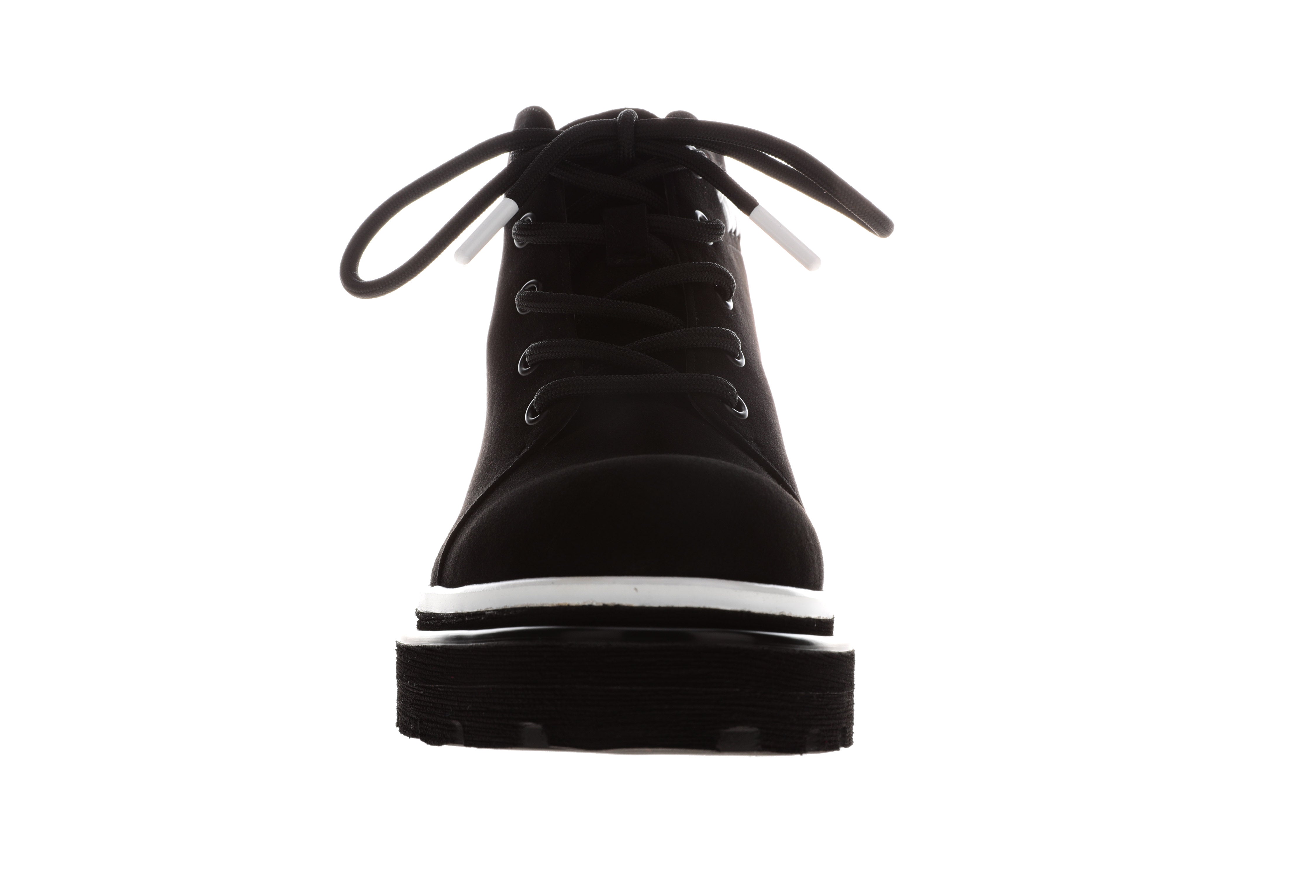 Women's black and white Cashmere Martin boots