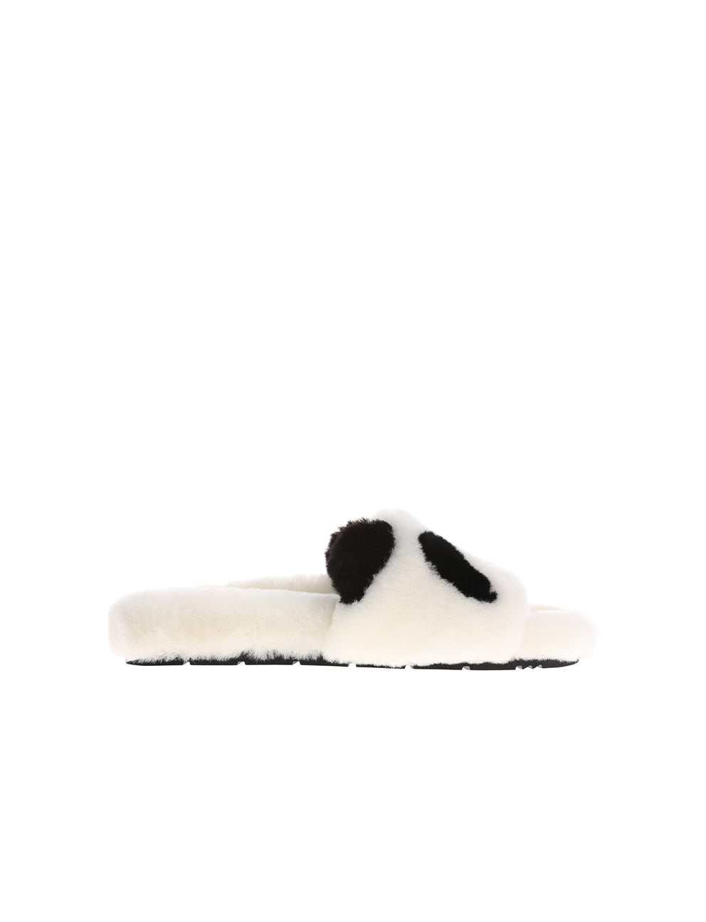interwoven Faux-Fur slippers | panda Criss Cross Fur Slippers