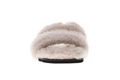 Women's khaki new beginning  Faux-Fur slipper