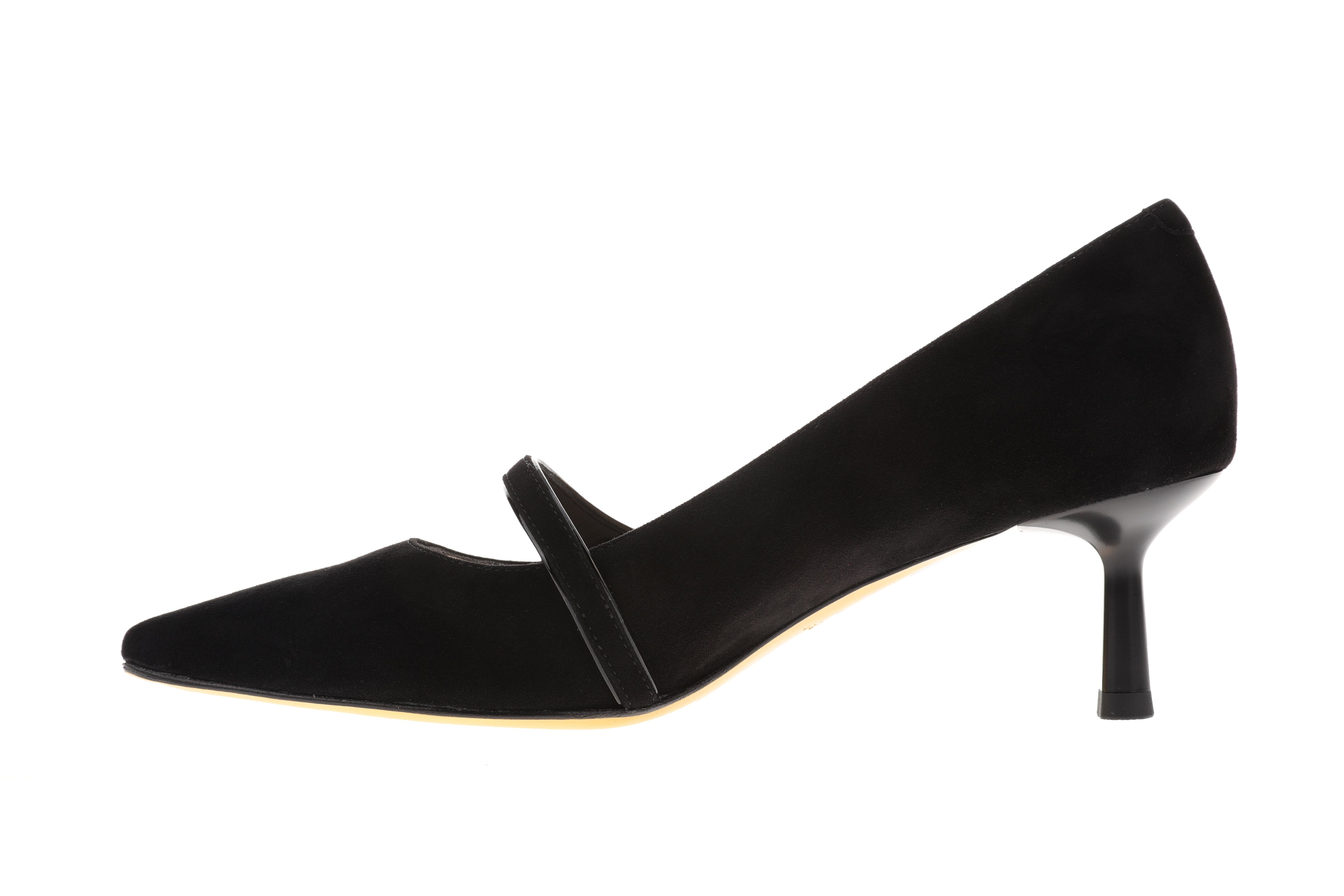 Women's black sheepskin shoes | women ruby thin heel pump
