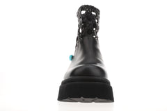 Women's cowhide turquoise woven boot