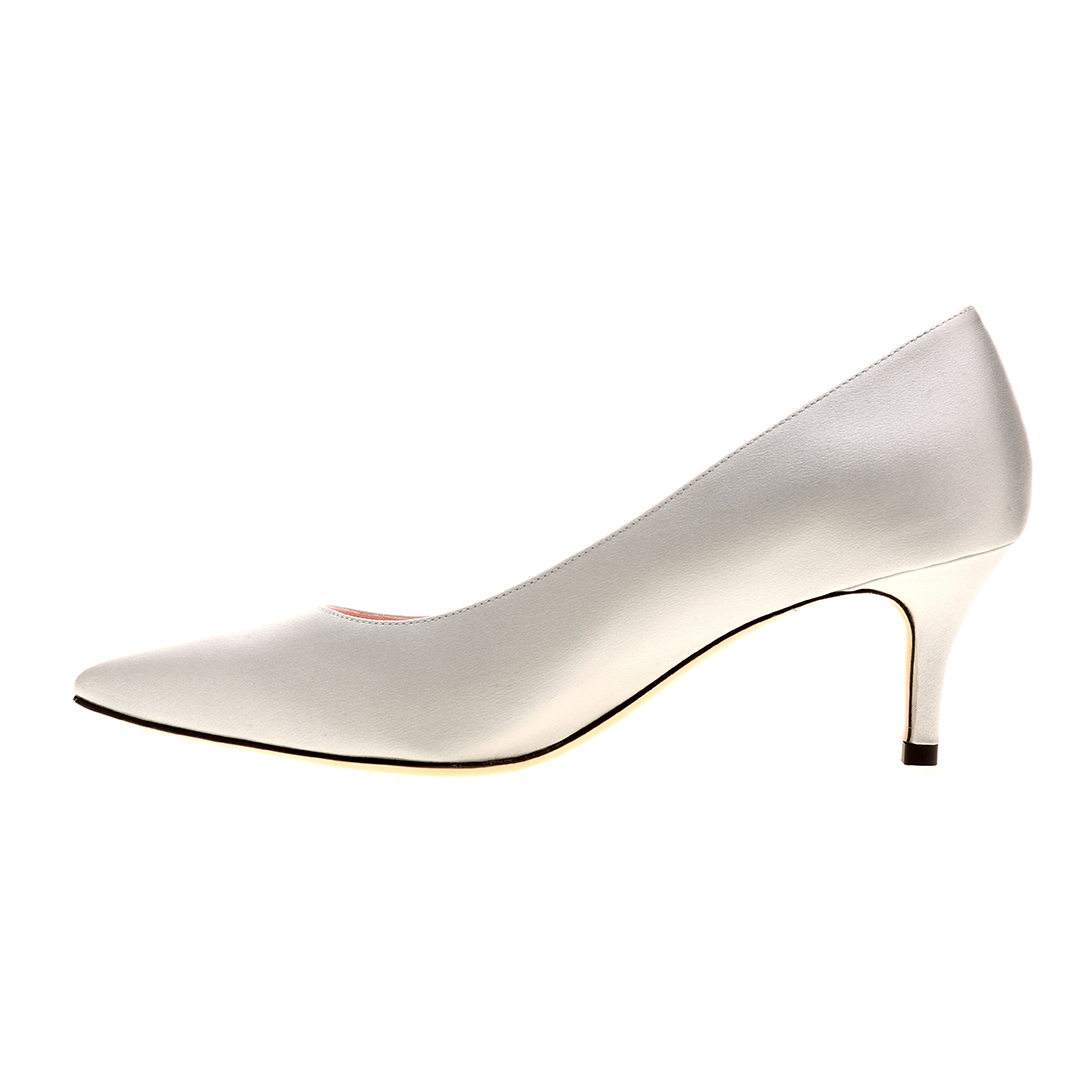 women white silk leather shoes |  Aqua white silk leather Pump