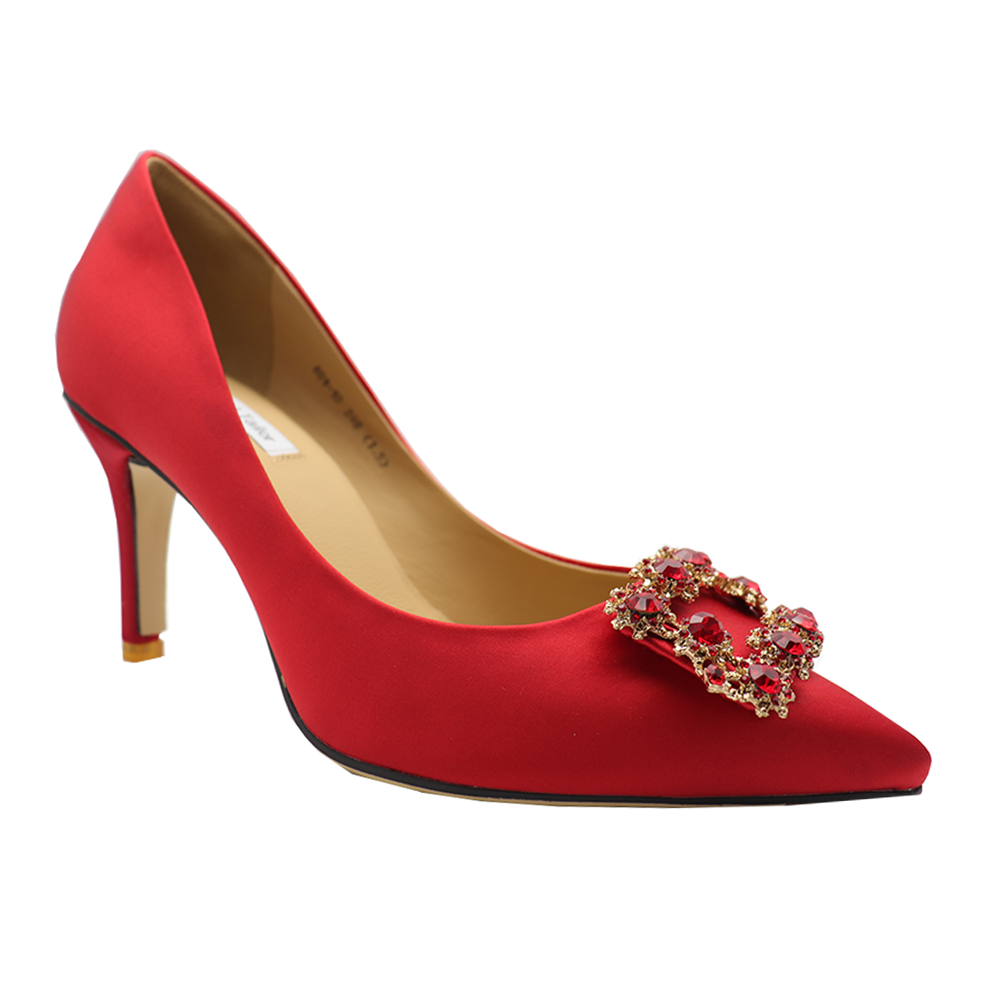 Red hot sale diamond heels