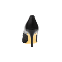 women black sheepskin shoes |  Sigrid women black Leather Gauze thin heel pump