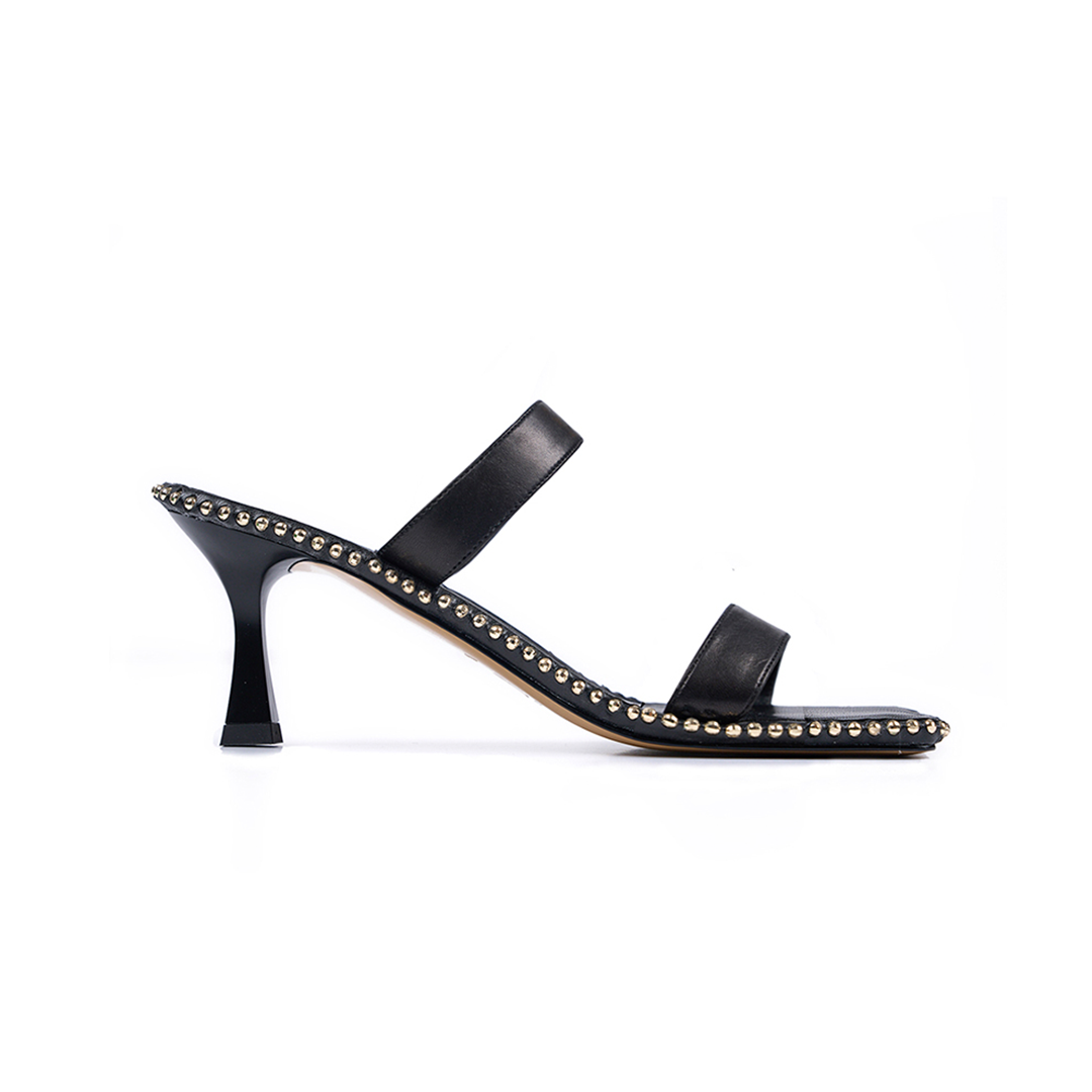 kelly Black kitten Heels LILIA Kitten Black Nappa Leather High Heel