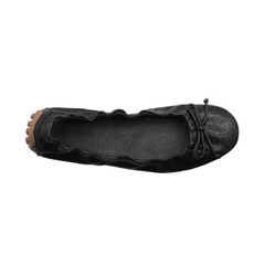 black Ornament Flat Commuter Shoes for Women