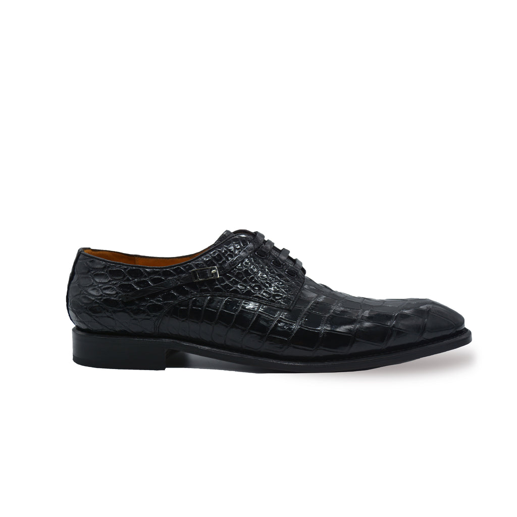 Mens Exotic Sneakers - Alligator Sneakers By Brand in Black