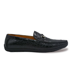 Black Chain Alligator Loafer