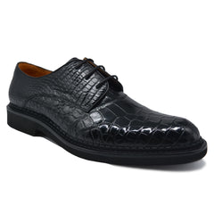 Mens Black Alligator Shoes | Men's Luxury Best Italian Leather Shoes | Exotic Mens Shoes