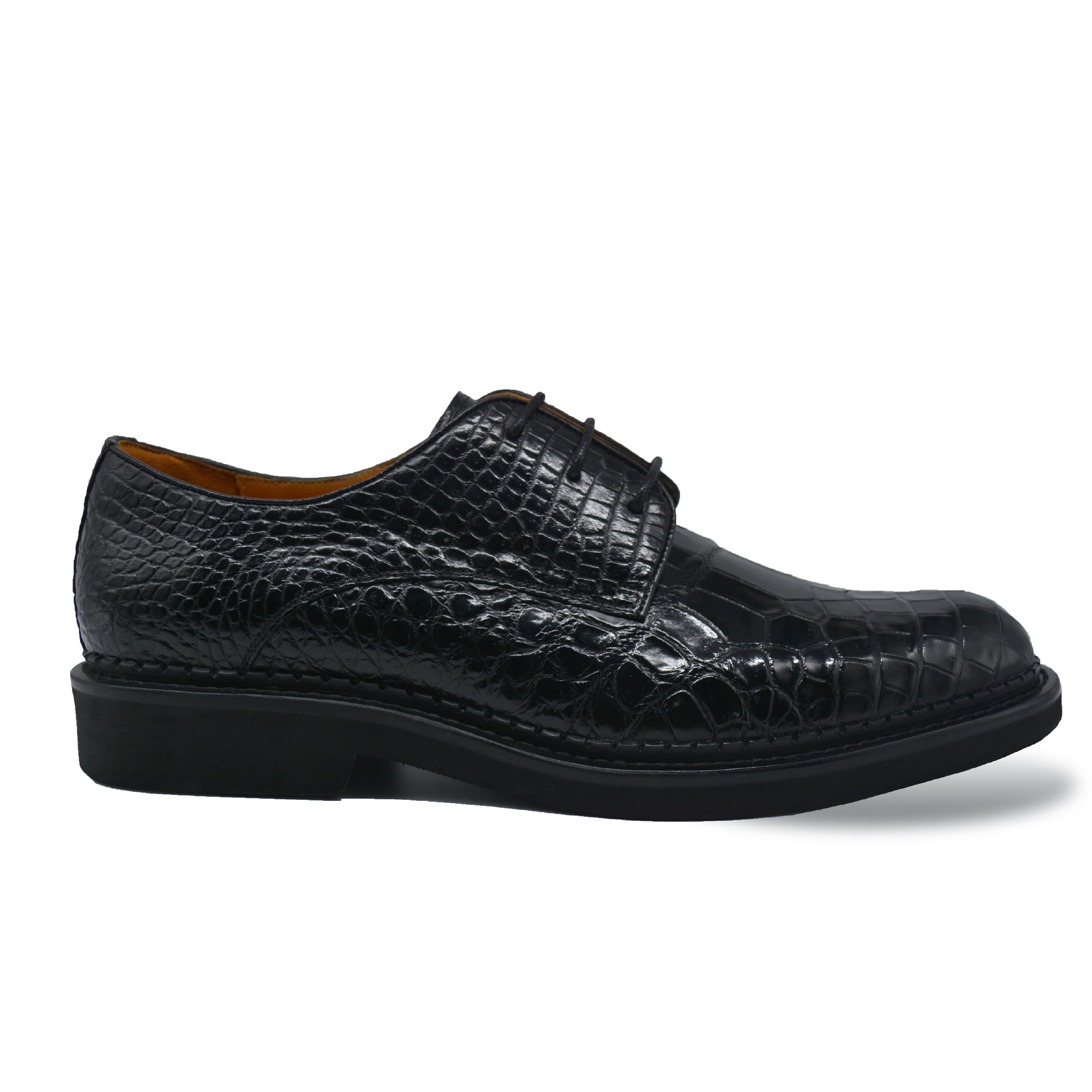 Mens Black Alligator Shoes | Men's Luxury Best Italian Leather Shoes | Exotic Mens Shoes