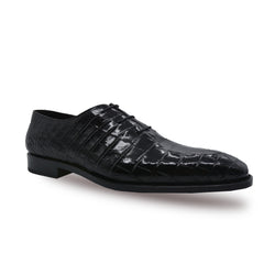Men's black alligator shoes | classic alligator oxfords
