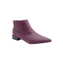 SARA Pointed Toe Ankle Boots Wine Suede