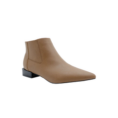 SARA Pointed Toe Ankle Caramel Suede Boots