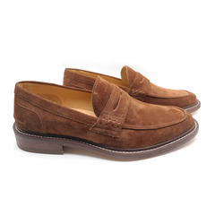 Men's Brown Suede Leather Casual Penny Loafer