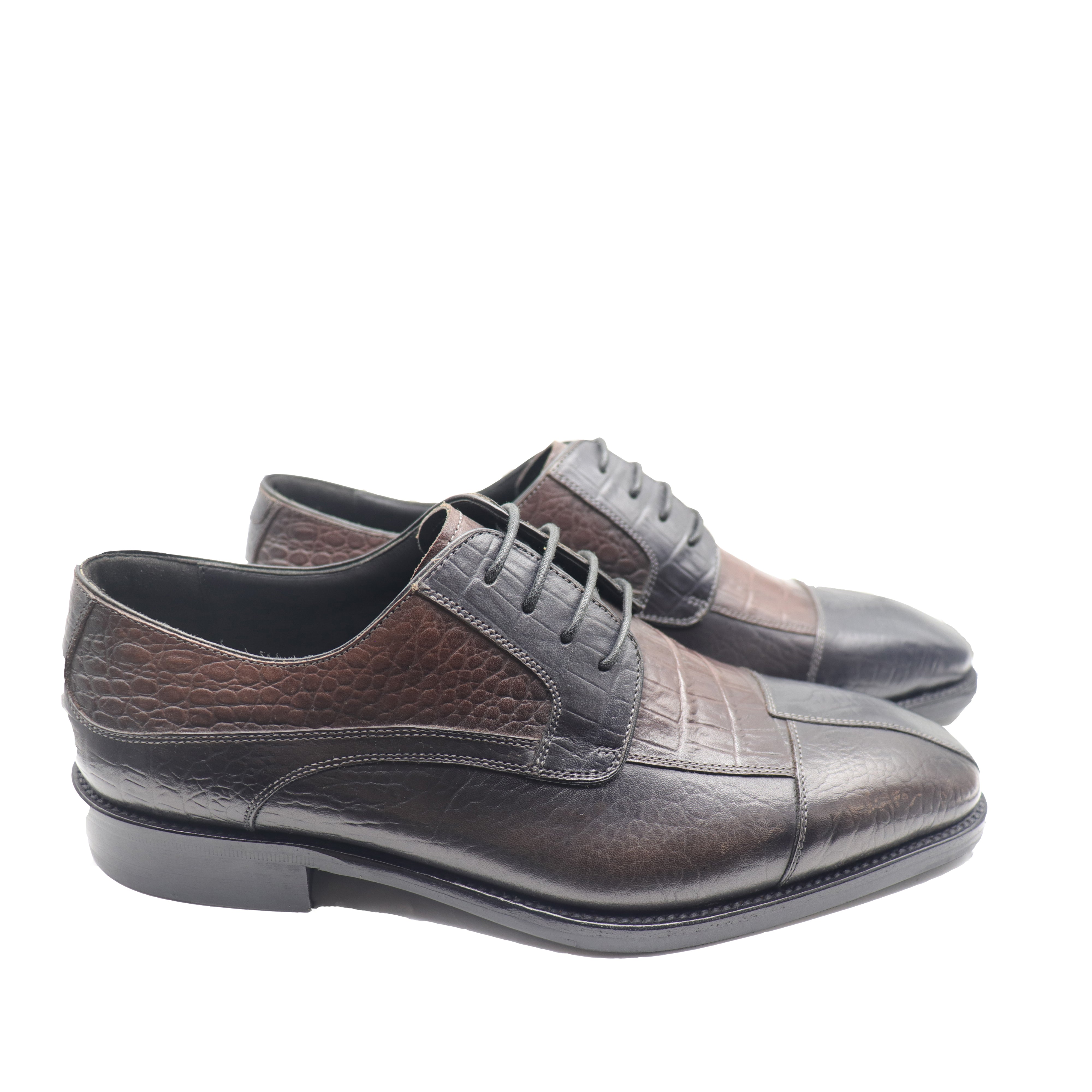 Men's business black brown cowhide shoes
