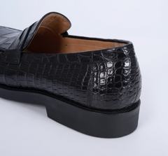 Black Alligator Loafer