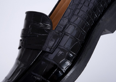 Black Alligator Loafer