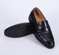 Black Alligator Loafer