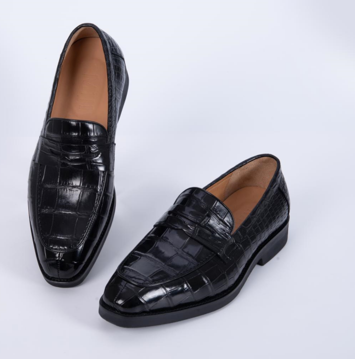 Black Alligator Loafer