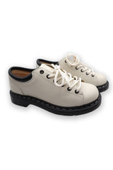 Women's White British Style Leather Flats for Everyday wear