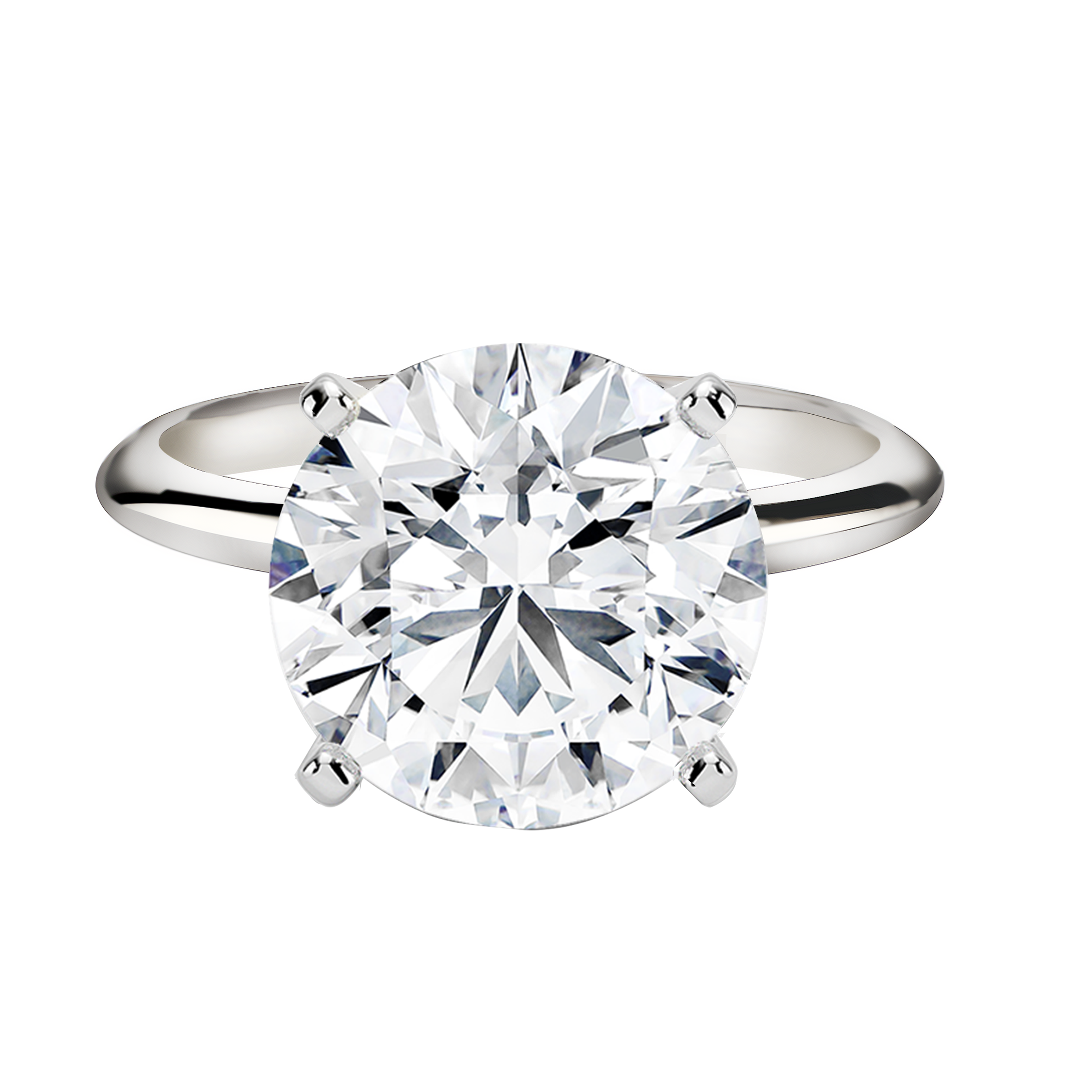 ROUND D VVS1 5.3-5.9 Carat Lab Grown Diamond Engagement Ring - VHNY 