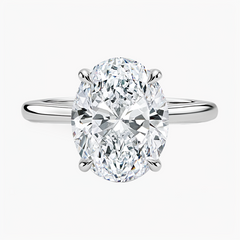OVAL D VVS1 5.3-5.9 Carat Lab Grown Diamond Engagement Ring - VHNY 