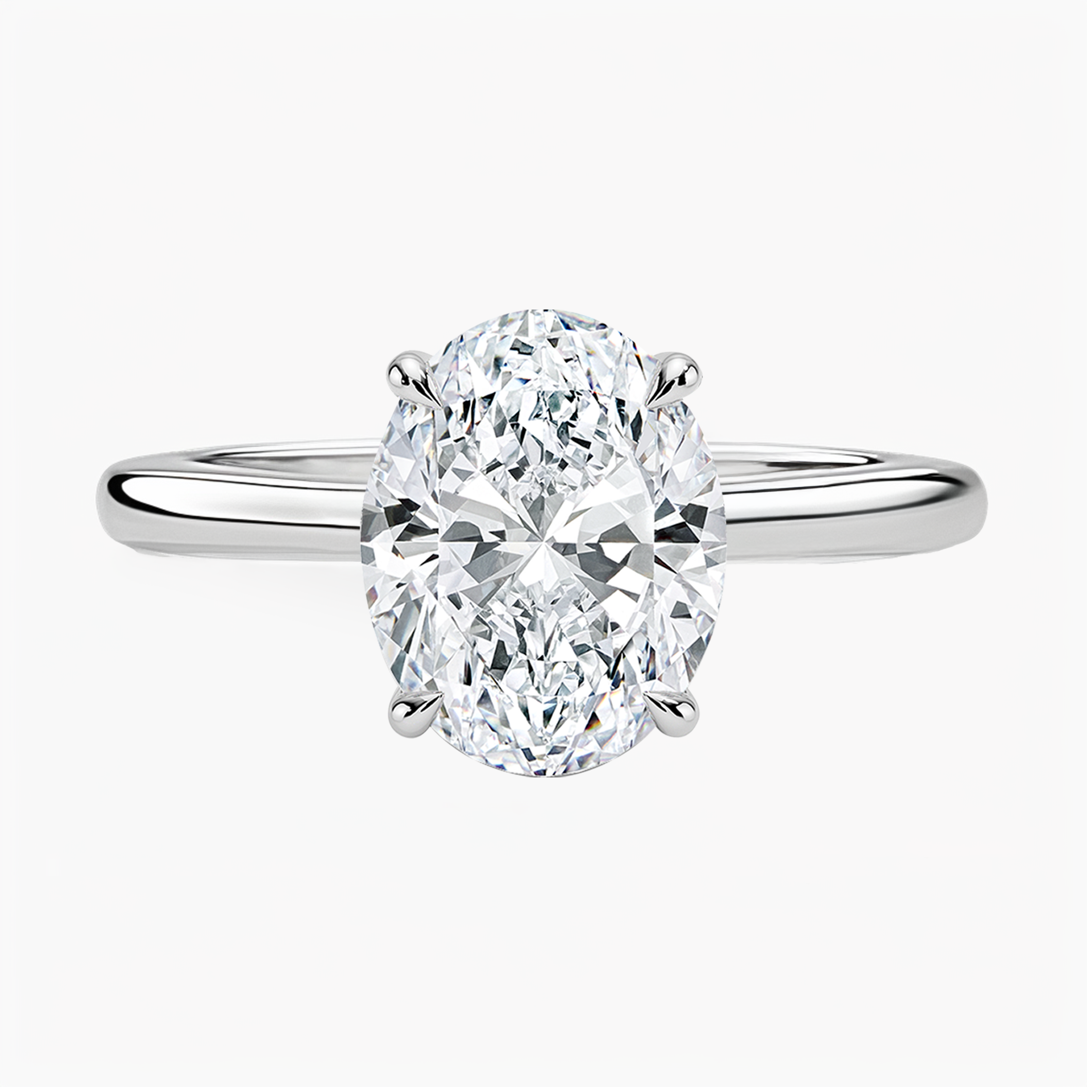 OVAL D VVS1 4.3-4.9 Carat Lab Grown Diamond Engagement Ring - VHNY 