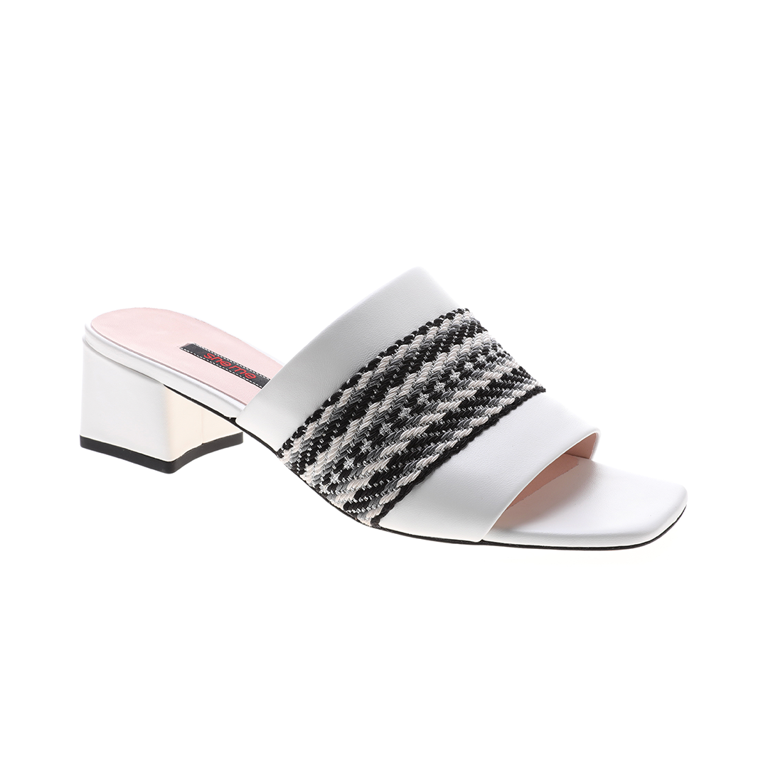 Women WHITE Sheepskin and webbing leather sandals｜ WHITE exotic Sheepskin and webbing leather and lace leather  sandals