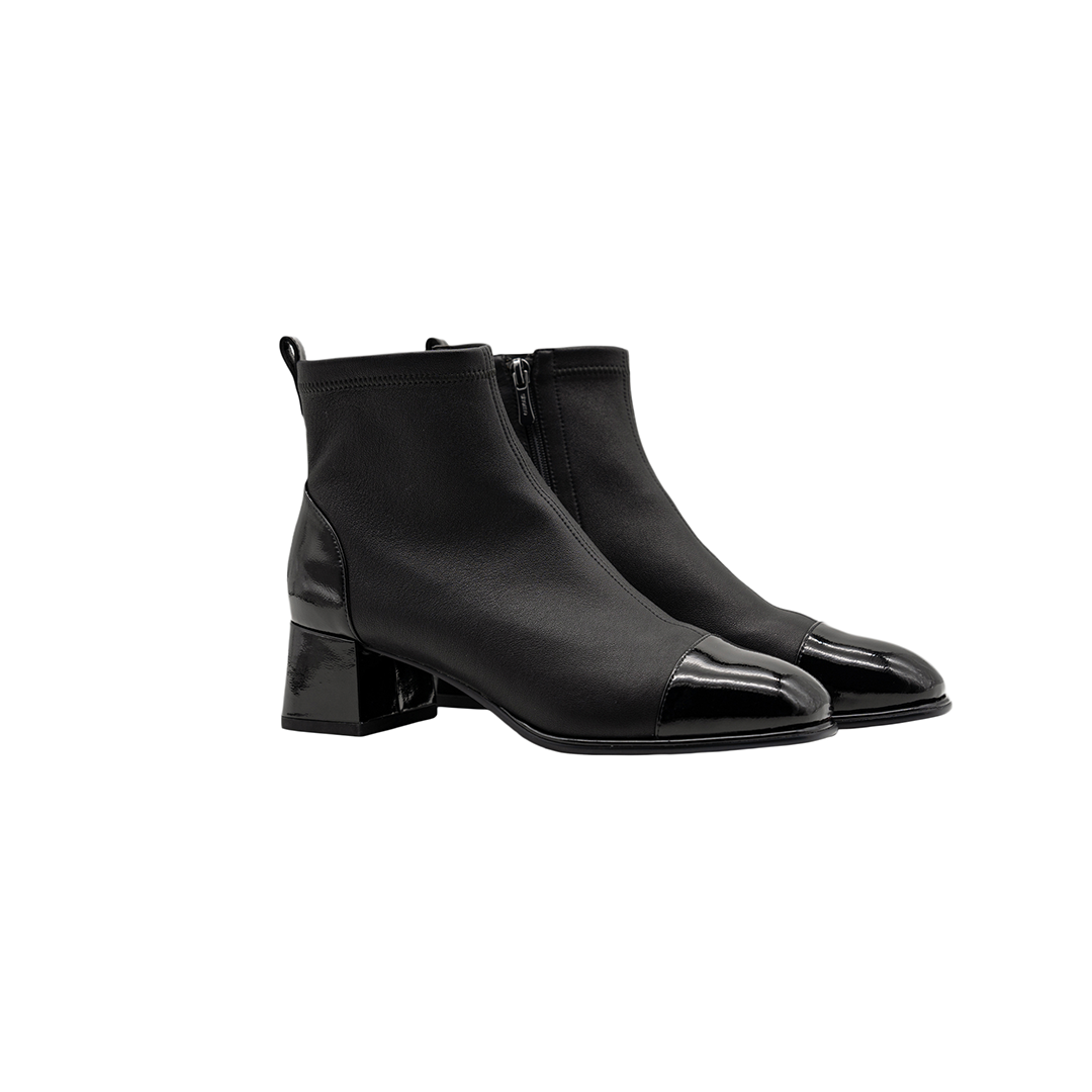 Womens black ankle sales boots with zipper