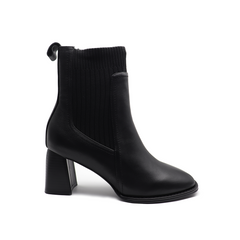 Black Block Heel Full-grain leather Black Boots