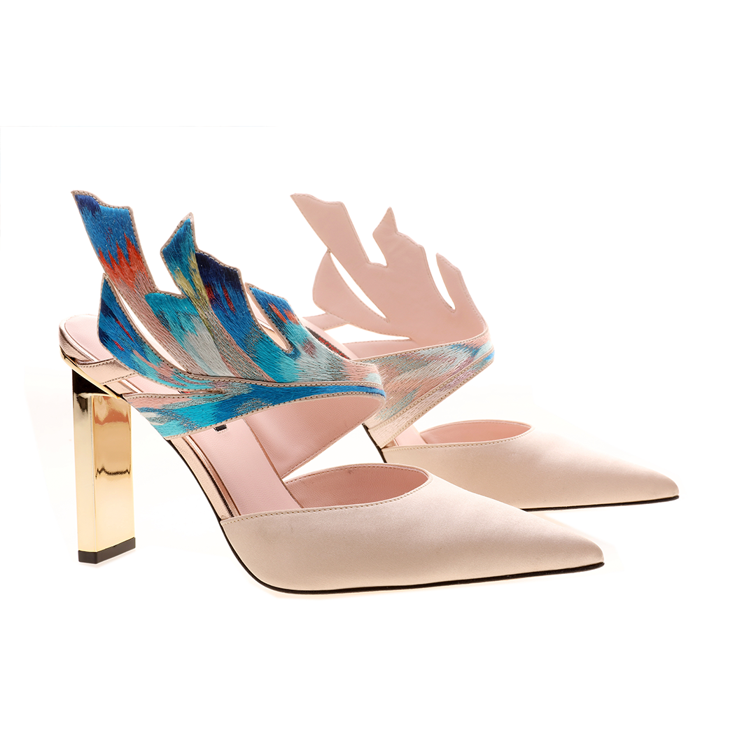 Women pink silk leather heels|pink silk leather pointed toe heels