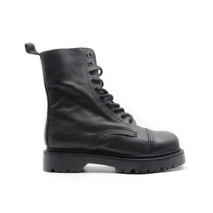Black beryl Zip Up Boots Womens First Frosted Lychee