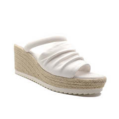 white band Pigskin Leather espadrille wedges